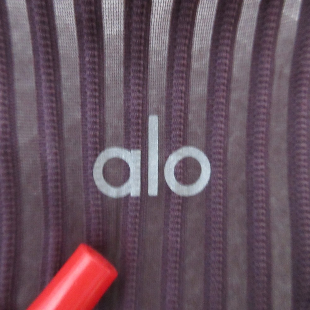 Alo Yoga Tank Top Small Purple Sheer Ribbed Racerback Activewear Yoga Workout - Picture 7 of 8